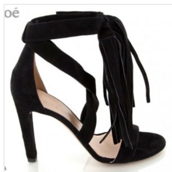 New & Authentic Chloe Black Fringe Heels- 35 - Picture 6 of 8
